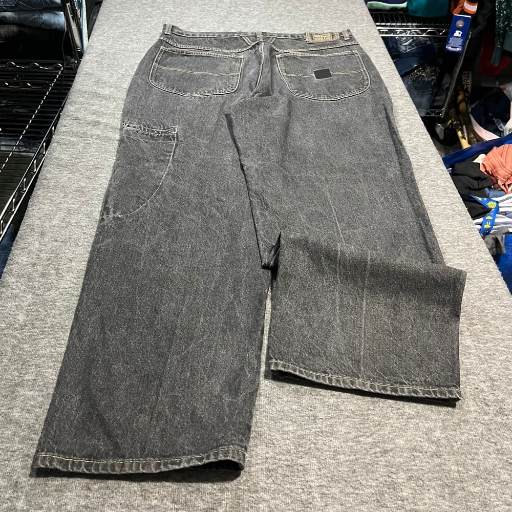 Marithe Francois Girbaud Brand X Baggy Jeans Mens 38x32 Black Faded Denim 90s